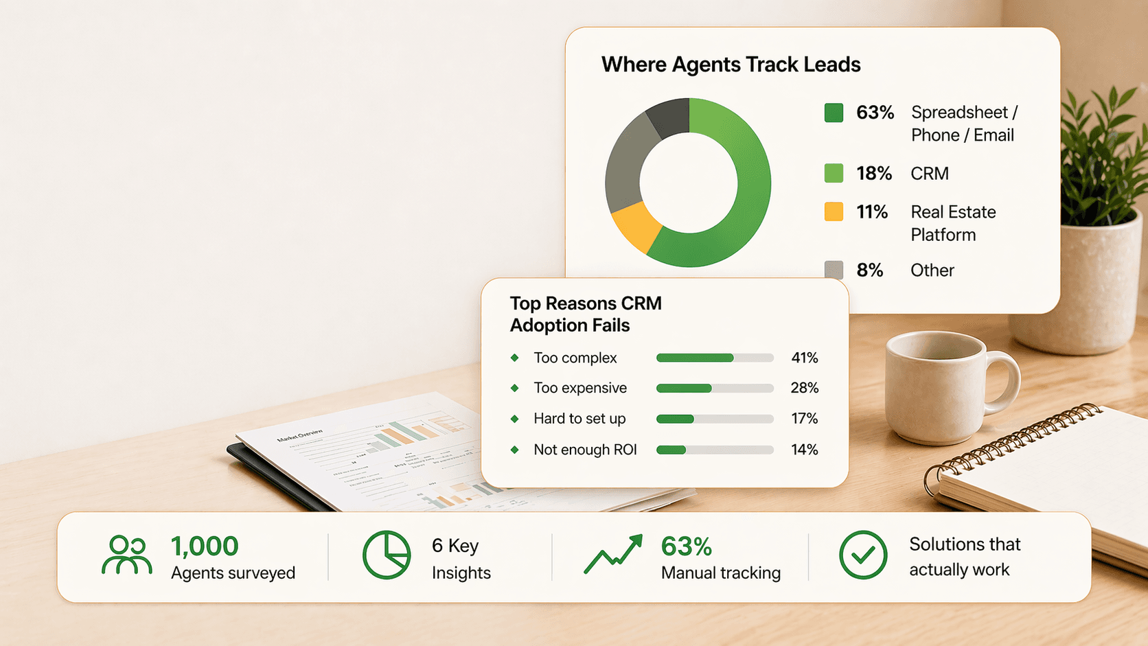 Pinova - Real estate CRM adoption study 2026: why agents still use spreadsheets