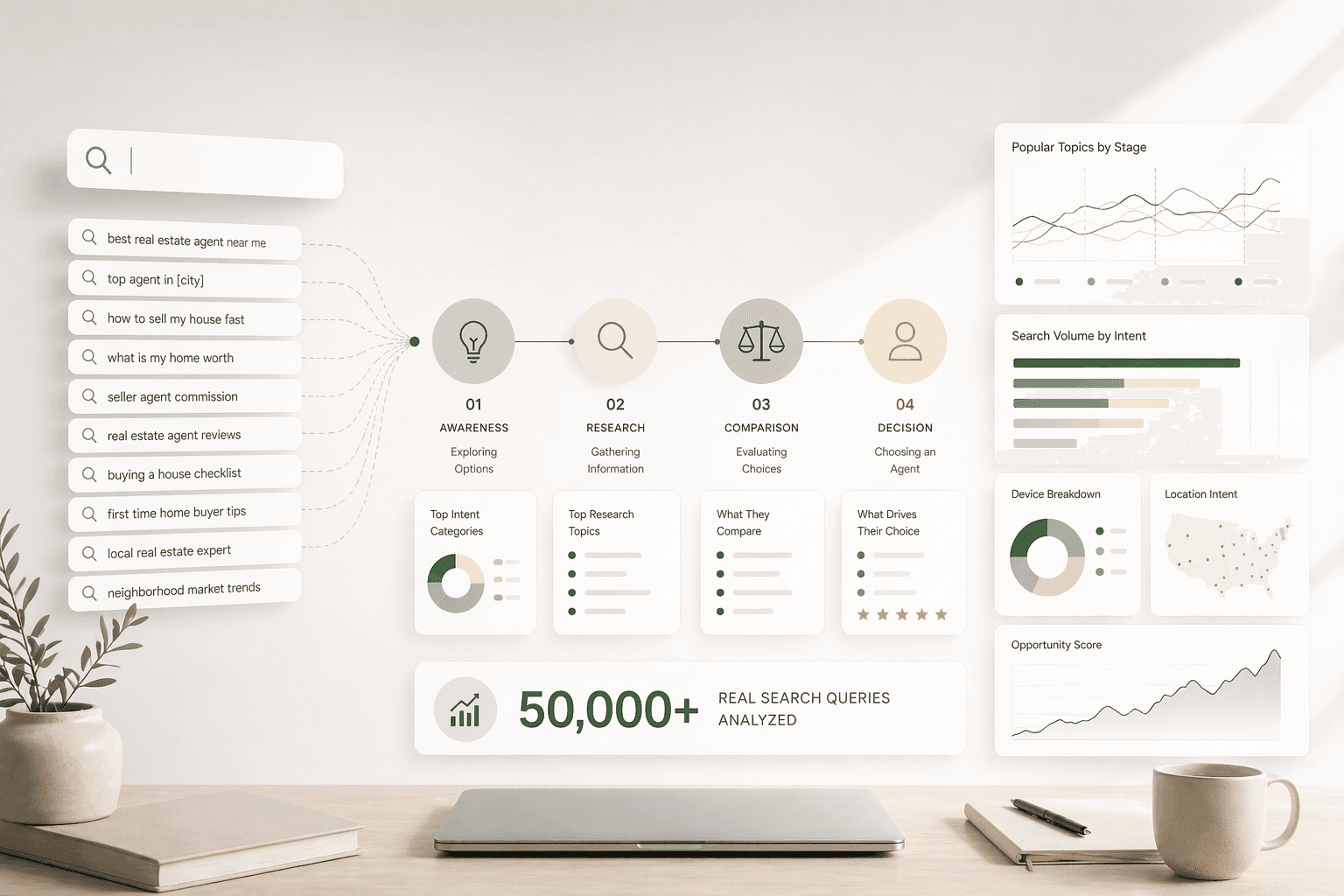 Pinova - What Buyers and Sellers Search Before Choosing an Agent (2025 Data)