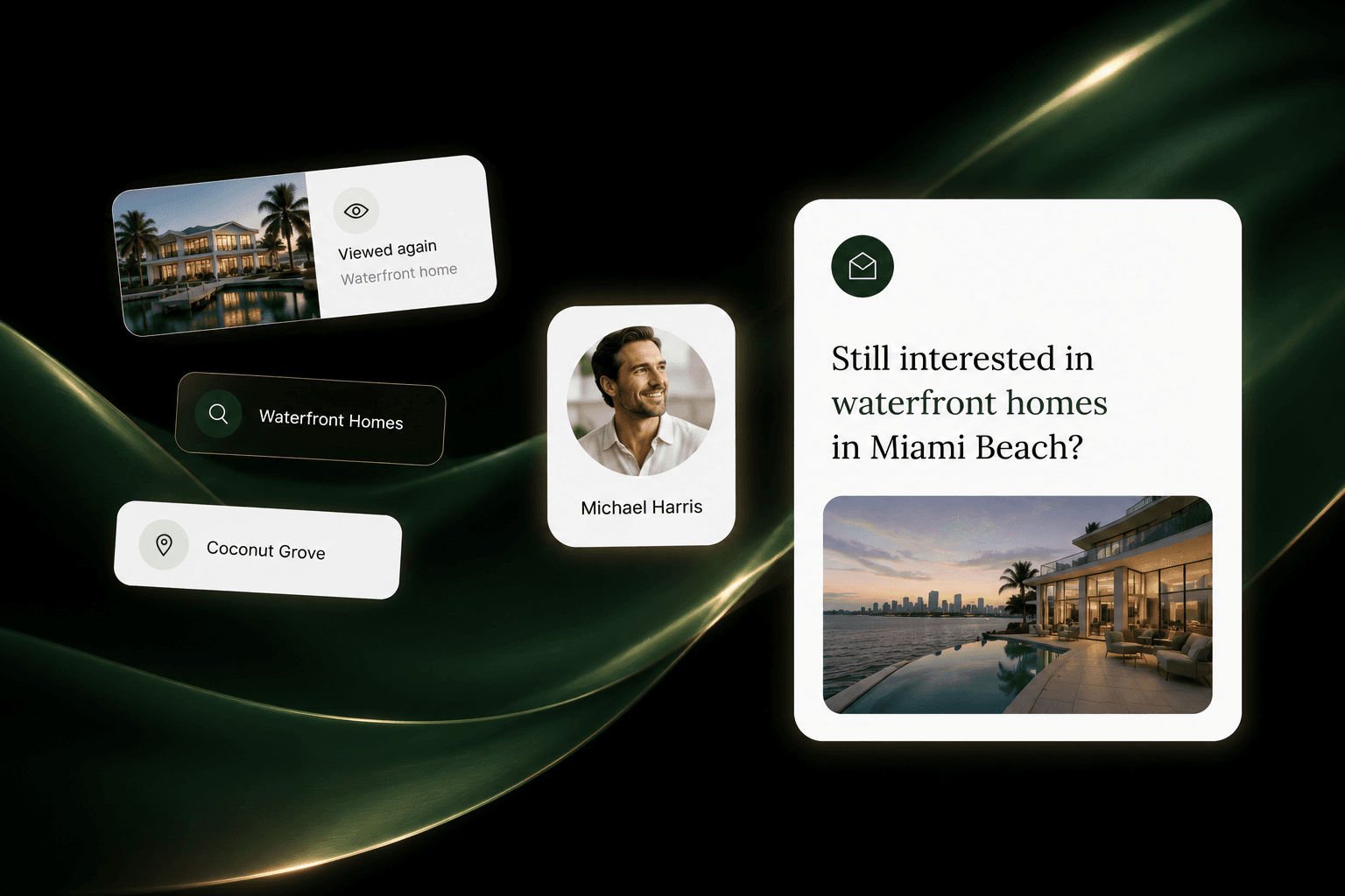 Every message references what they actually care about — not a generic template