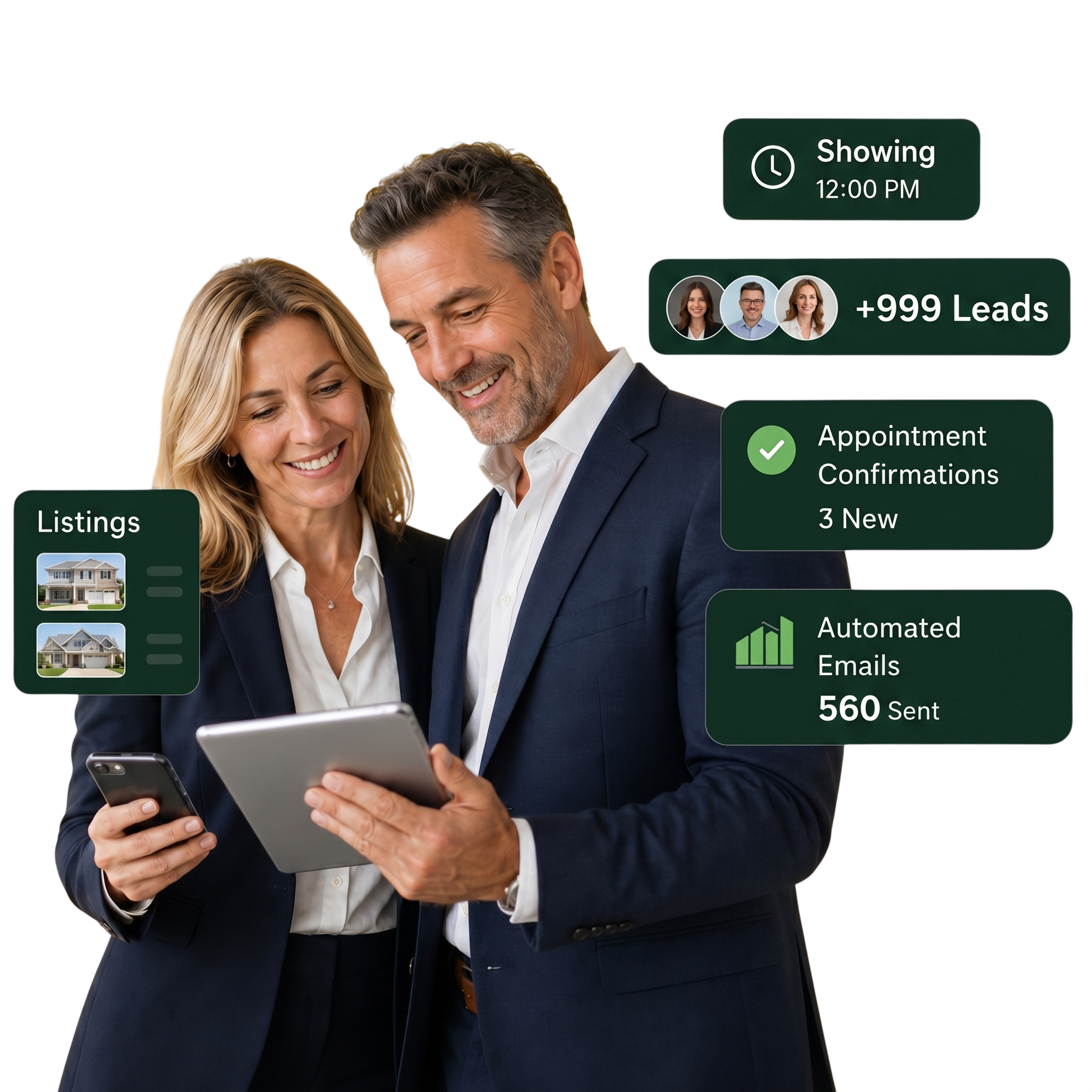 Pinova AI real estate CRM dashboard and lead management platform for top producing agents